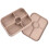 User Friendly Silicone Bentos Box 5 Individual Sections-Brown 1