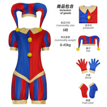 (XL, B) The Amazing Digital Circus Cosplay Jumpsuit Pomni Clown  Role Play Outfit Unisex