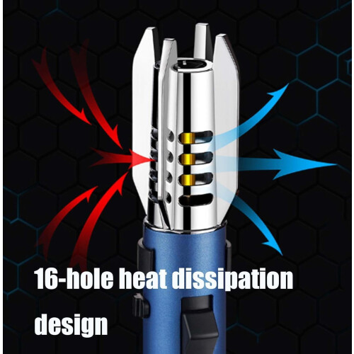 Windproof Torch Lighter Silver Plasma Jet Flame, Adjustable Flame Control for Outdoor Camping Use 1