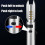 Windproof Torch Lighter Silver Plasma Jet Flame, Adjustable Flame Control for Outdoor Camping Use 5