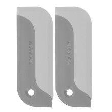 2Pcs Small Shower Squeegee for Bathroom and Window Cleaning, Compact Ergonomic Grip, Gray