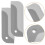 2Pcs Small Shower Squeegee for Bathroom and Window Cleaning, Compact Ergonomic Grip, Gray 3