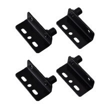 Black Nickel Plated Cabinet Door Pivot Hinge Set, Heavy Duty Concealed Design for Smooth Door Operation