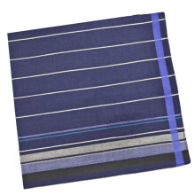 Gekamde katoenen zakdoek, elegante streepmotieven,-A