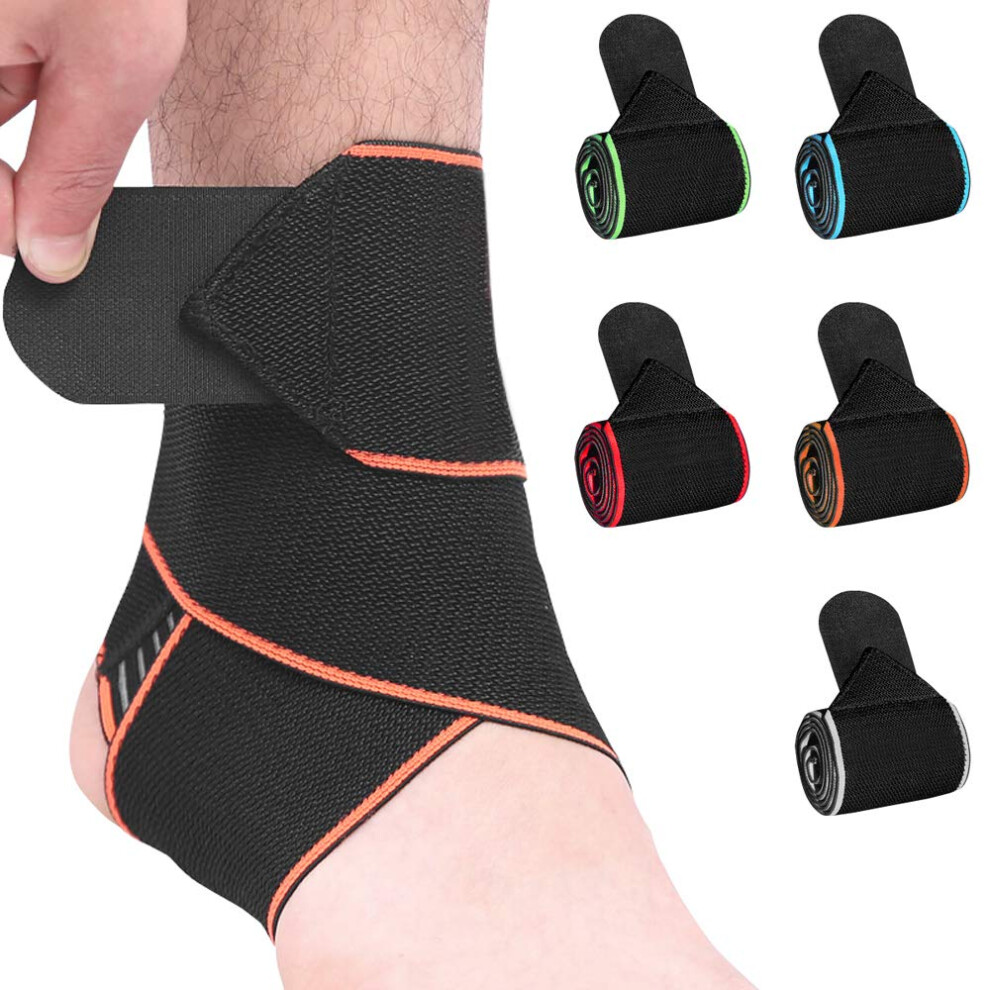 Ankle Support Brace with Adjustable Compression Support, Breathable Elastic Wrap for Sports and Sprained Ankle