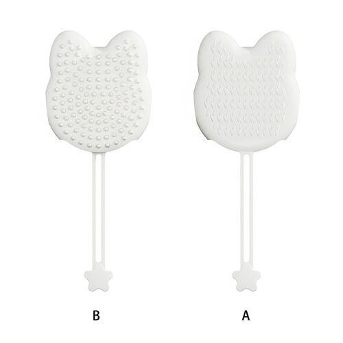 Double Side Cats Grooming Mitt Silicone Massage-Creamy White