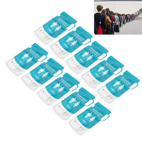 10pcs Disposable Urine Bag 750ml 13x28cm PE 1