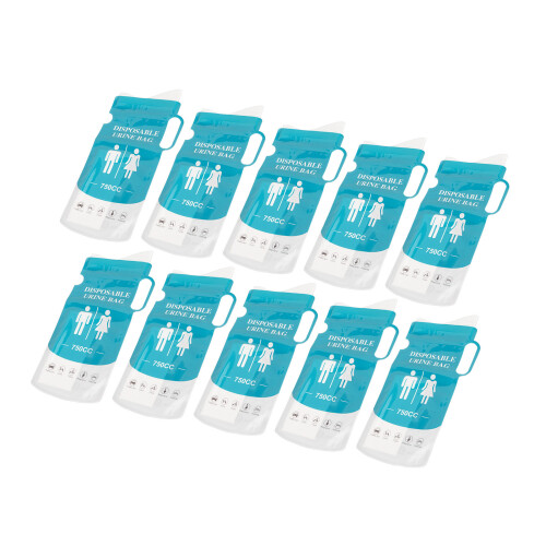 10pcs Disposable Urine Bag 750ml 13x28cm PE 2