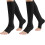 Zipper Compression Socks 2 Pairs 1520mmHg Open Toe Support for Circulation Black L/XL 1