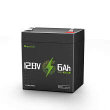 12.8V 6Ah LiFePO4 Battery Pack, 2000+ Cycle Lifespan, Builtin Smart BMS, Ideal for Solar Systems