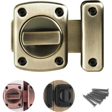 (Vintage Cyan) Security Door Lock, Bolt Lock Solid Revolving Spring Latch/Pet Door Lock, Cabinet Furniture,Windows,Bathroom