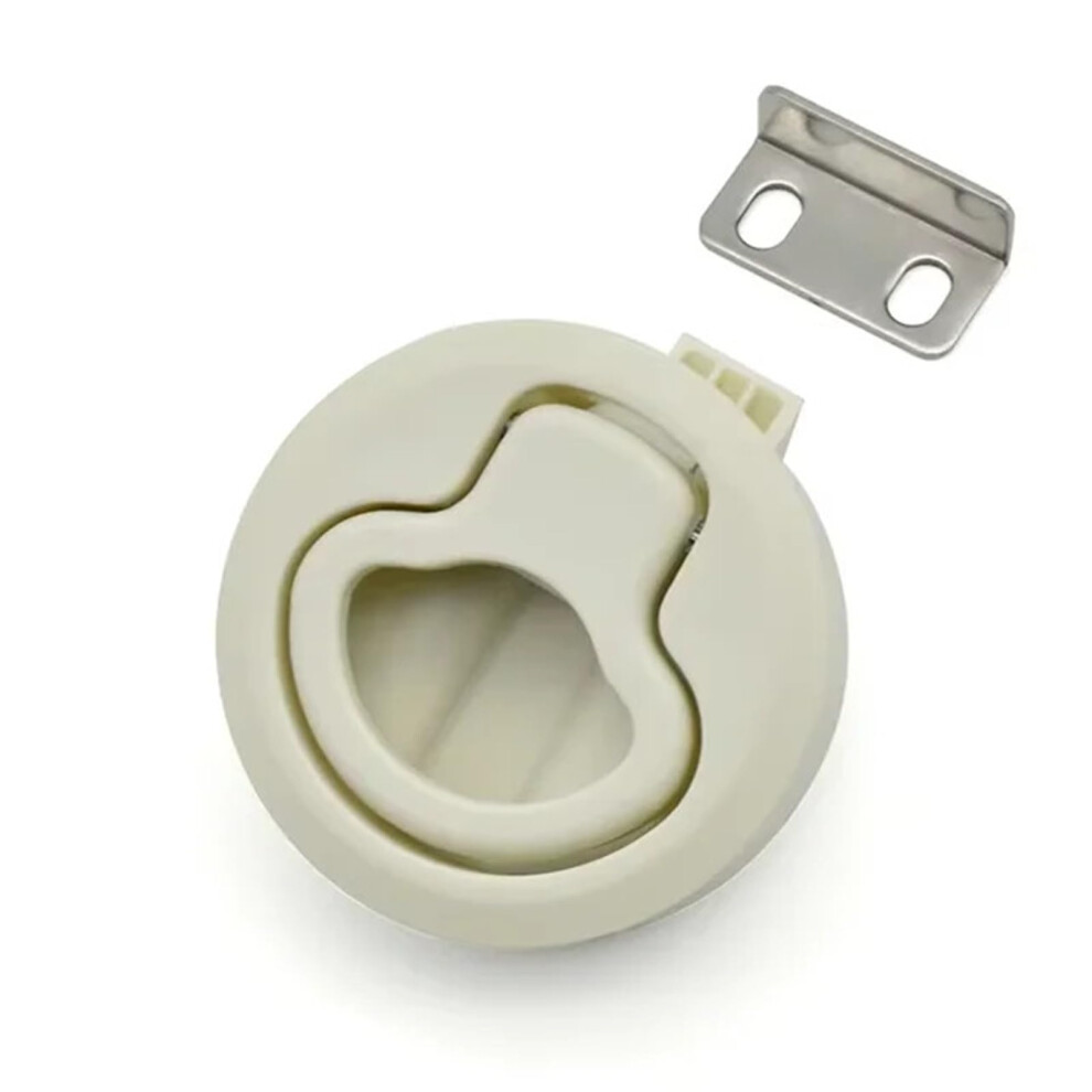 Flush Boat Latch No Key Stainless Steel Marine Cam Lock Round Pull Ring Keyless Secure Latching 9073542021414