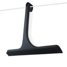 2in1 Shower Squeegee with Brush, 10.7in Extra Wide Silicone Blade for Glass Doors and Windows