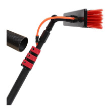 9M Telescopic Window Cleaning Pole with 180 Rotatable Brush, Water Fed Kit for Windows
