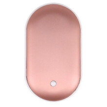 (Rose gold) Winter Mini Hand Warmer Heating Pad Mobile Power Usb-Rechargeable Handheld Warmer Heater Pocket Cartoon Electric Heater Warmer