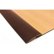 Brown PVC Floor Transition Strip 13ft Self Adhesive Threshold Trim for Carpet to Tile Smooth Height Transition