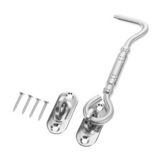 Stainless Steel Door Latch Hook and Eye Lock for Enhanced Security, Easy Install, Durable Design