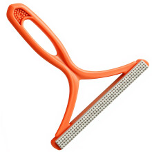 Manual Lint Remover and Pet Hair Remover Brush for Clothes Furniture and Car, Reusable Eco‑Friendly Tool (Orange)