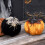 Spiders Pumpkin Figurines Decors Halloween Pumpkin-Black 6