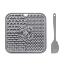 Tapis d'alimentation pour chiens et-Tapis gris avec s gris
