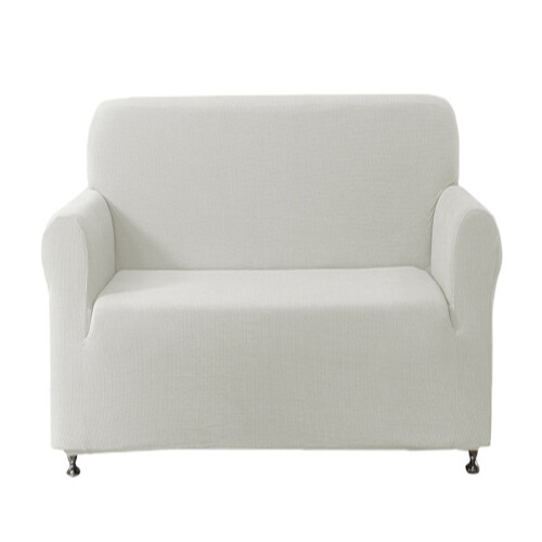 Breathable Sofa Slipcover Elastic Polyester-One seater White