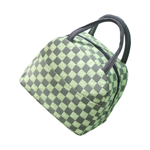 Sac à déjeuner thermique étanche, conception de grille à-Vert