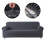 Elastische bankhoes Polyester-Driezits Lichtgrijs 4