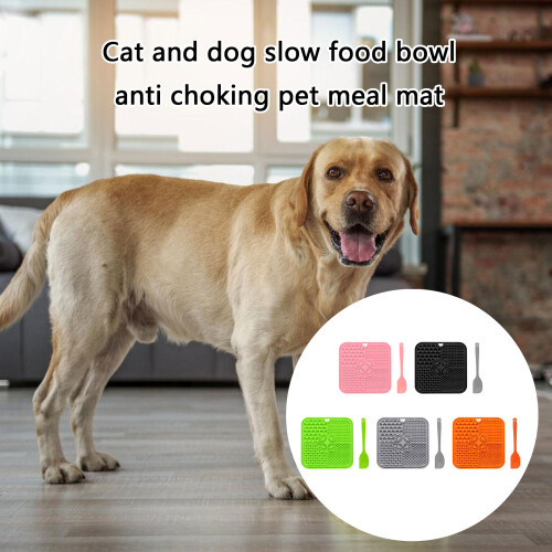 Cats Feeding Mat Dishwasher Safe Slow-Black mat with grey 2