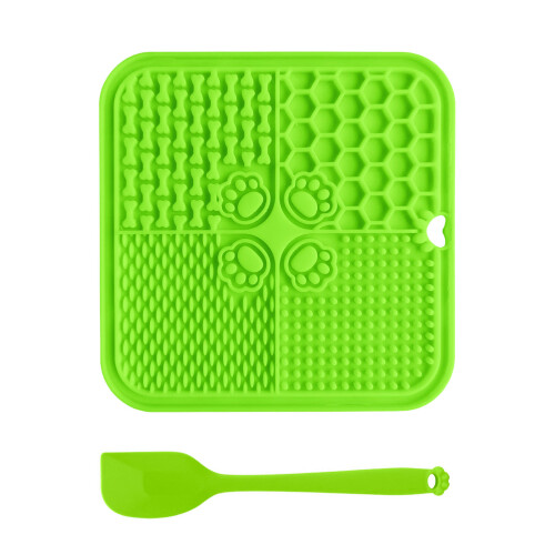 Plat de repas pour animaux de compagnie en-Tapis vert herbe avec