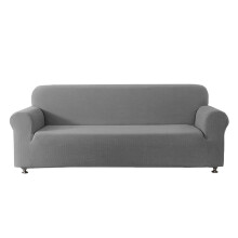 Elastische bankhoes Polyester-Driezits Lichtgrijs