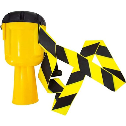 Retractable Traffic Cone Belt 10m with  Visibility Stripe and Quick Setup for Pedestrian Control