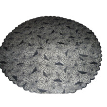 Tissu de nappe noir garni de dentelle mystérieuse, idéal pour-C