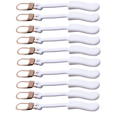 Detachable Zippers Pull Replacement Alloy Slider for-White