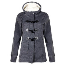 (6XL, Dark Grey) Women Outwear Winter Warm Hooded Coat Windproof Long Sleeve Thicken Parka