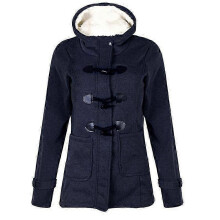 (M, Purplish Blue) Women Outwear Winter Warm Hooded Coat Windproof Long Sleeve Thicken Parka