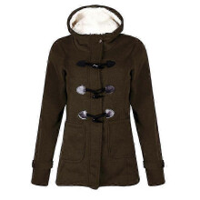 (3XL, Army Green) Women Outwear Winter Warm Hooded Coat Windproof Long Sleeve Thicken Parka