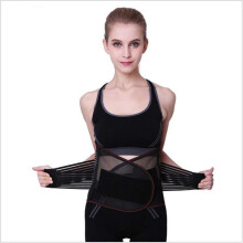 Lumbar Support Belt for Women, Adjustable Orthopedic Back Brace for Posture Correction and Pain Relief (Black, M)