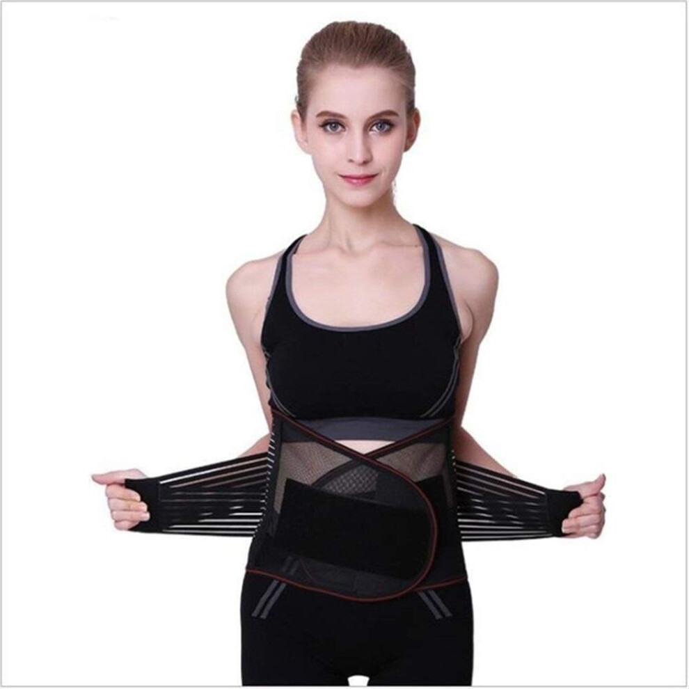 Black Lumbar Support Belt For Women, Adjustable Orthopedic Back Brace For Posture Correction And Pain Relief (, M)