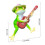 Figurines de grenouilles de guitare en résine, décorations de 3