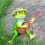 Figurines de grenouilles de guitare en résine, décorations de 5