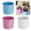 Moderne rotierende Make-up-Pinselbecher aus Kunststoff,-Rosa 2