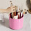 Moderne rotierende Make-up-Pinselbecher aus Kunststoff,-Rosa 6