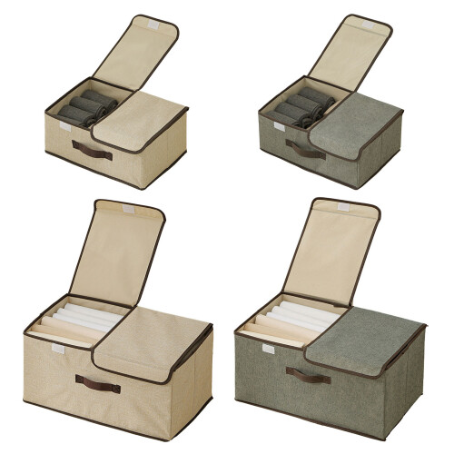 Boîte de rangement pliable à plusieurs compartiments,-M Gris 1