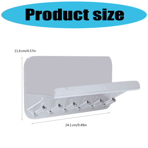 Contemporary Wall Mount Key Hanger Moisture Resistant For-White 2