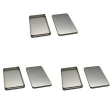 Conteneur de stockage en métal polyvalent, pour-Argent 3 pièces