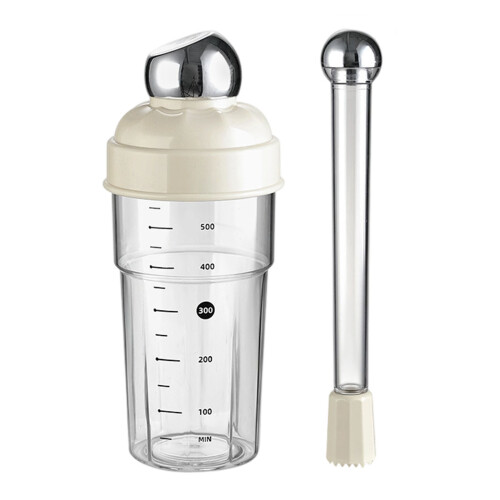Durable PC Bartenders Shakers 600ml Capacity-Silver ball style