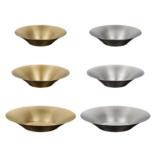 Rustproof Metal Circular Fruit Serving Tray For Home And-gold S 1