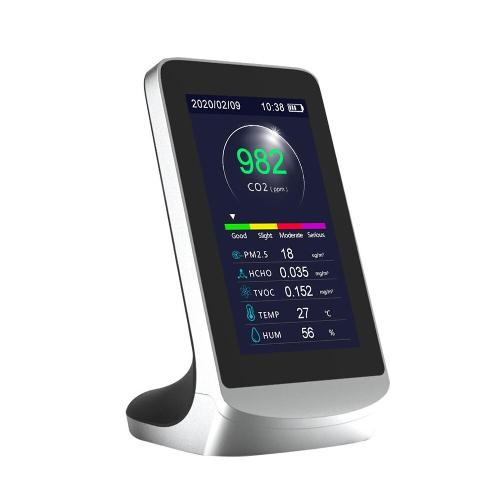 Indoor Air Quality Monitor CO2 Detector with  Sensitivity Sensors and Realtime Air Monitoring