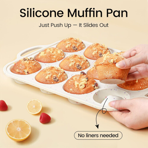 Moules de cuisson antiadhésifs en Silicone,-Couleur blanche 1