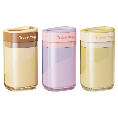 Double Cup Toothbrush Container Safe Portable Organized-Brown 1